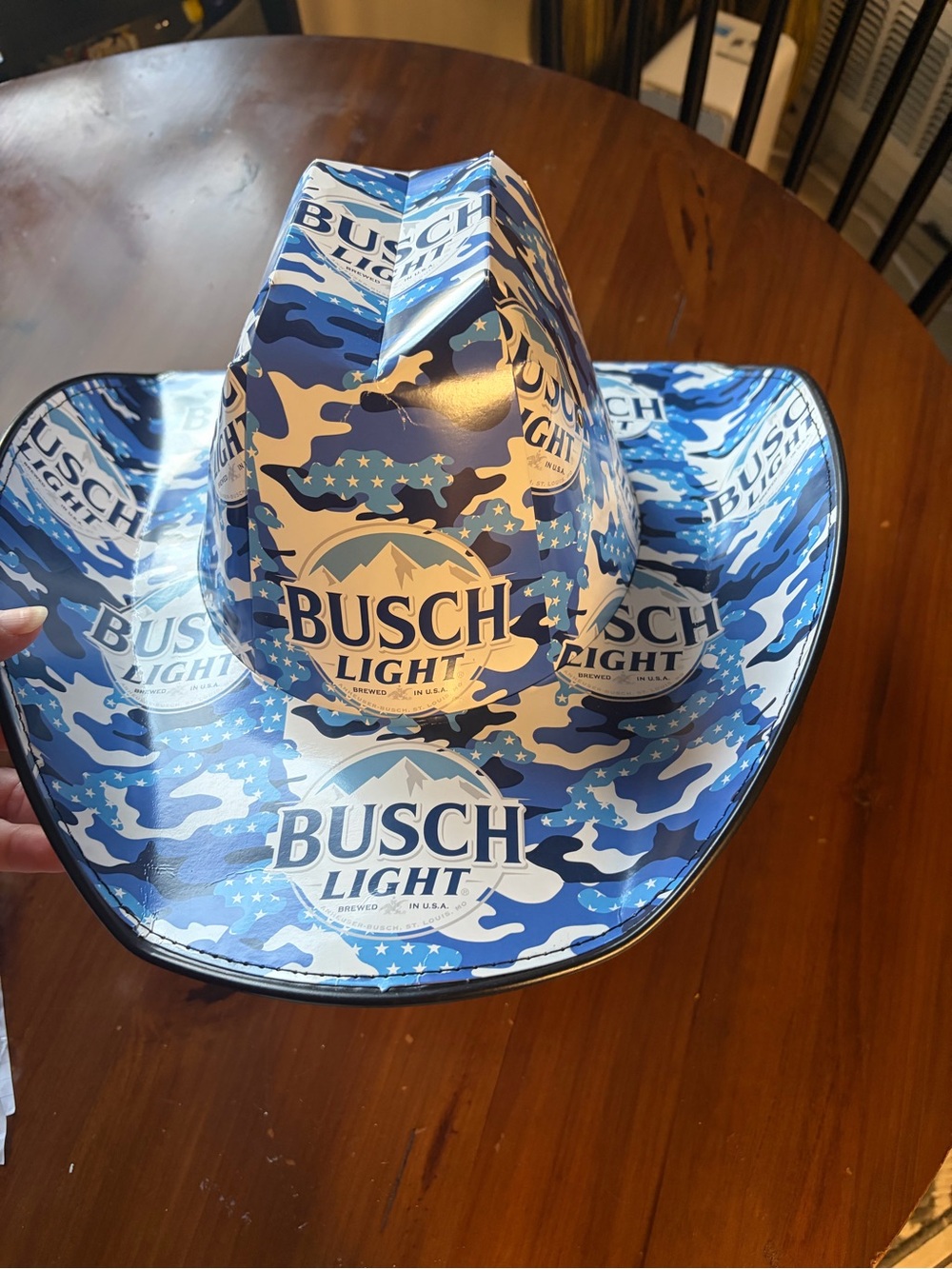 Busch light Cowboy Hat - Blue Camo